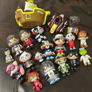 Ryan’s World SS Pirate Ship Ryan’s world car and Ryan’s world Toy Figures Lot